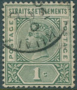 Malaysia Straits Settlements 1895 SG95 1c green QV FU
