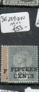 CEYLON  QV   15C REVALUES     SG 239-240     MOG   P1202H