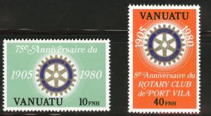 Vanatu Scott 293-294 Rotary stamp