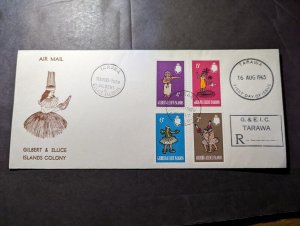 1965 Registered British Gilbert and Ellice Islands Airmail Souvenir Cover Tarawa