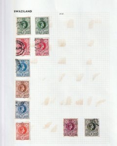 SWAZILAND 1933/47 M&U on Pages (Aprx 75 Items)BR 950 