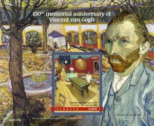 Liberia - 2020 Dutch Artist Vincent van Gogh - Stamp Souvenir Sheet - LIB200411b