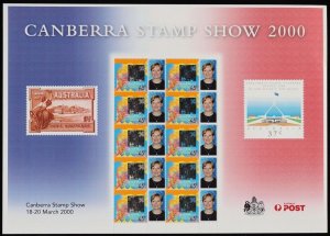 AUSTRALIA 2000 Canberra Stamp Show $4.50 SES + imperf proof sheet. MNH **