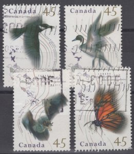 ZAYIX - 1995 Canada 1563-1566 Used - Migratory Birds / Wildlife - 060222S145M