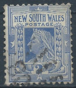 New South Wales 1897 - 2d blue wmk NSW crown - SG292 used