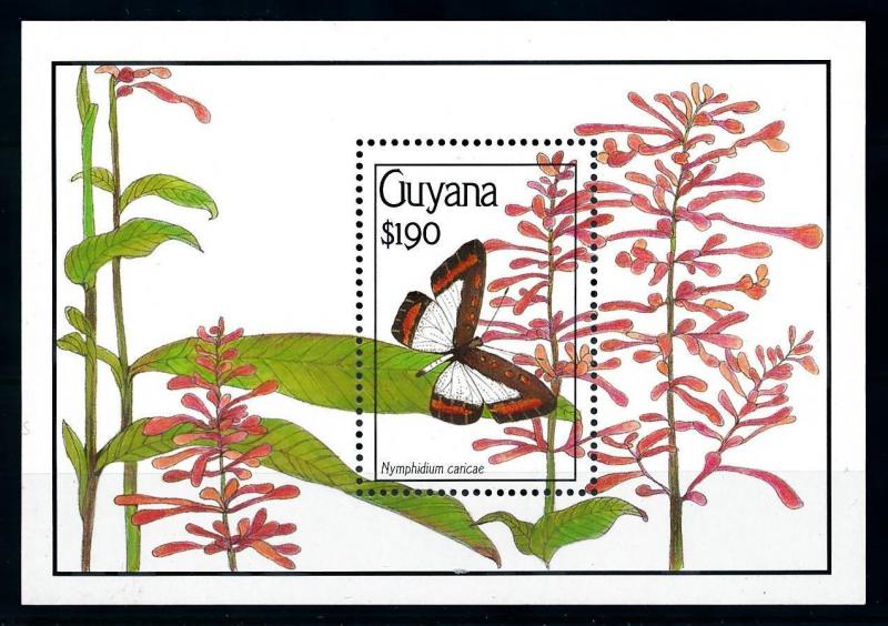 [75550] Guyana 1990 Butterflies Papillons Souvenir Sheet MNH