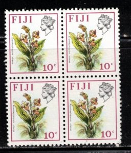 FIJI Scott # 312 MH Block - QEII & Flower