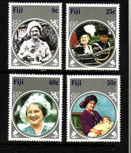 Fiji-Sc#531-4-unused NH set-Queen Mother-85th birthday-id3-1985-