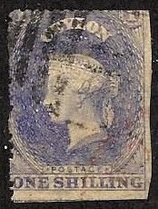 Ceylon Used #11 - 1 Shilling - Cat Val $260