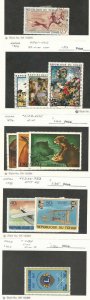 Chad, Postage Stamp, #C39, C61-3, C123-5 Used, C232-3, CB4 Mint, 1967-78