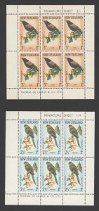 New Zealand 1962 Birds Mini sheets Scott #B63a & B64a MH