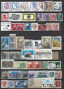 COLLECTION LOT 7660 ITALY 54 STAMPS CLEARANCE