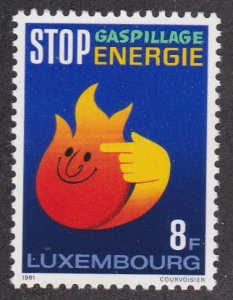 Luxembourg # 666, Energy Conservation, NH, 1/2 Cat.