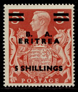 BRITISH OC OF ITALIAN COLONIES GVI SG E24, 5s on 5s red, NH MINT. Cat £10.