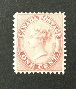 CANADA #14, 1859 1¢ rose, F-VF, MH. CV $425.00. (BJS)