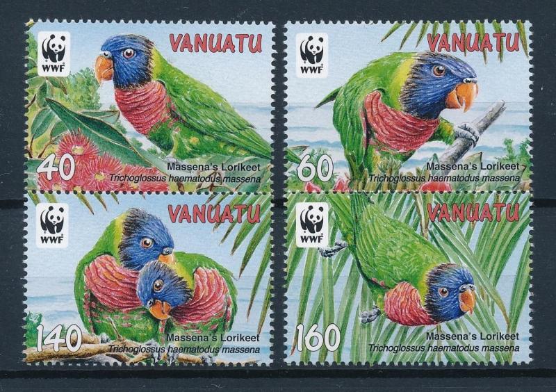 [53535] Vanuatu 2011 Birds Vögel Oiseaux Ucelli WWF Massena Lorikeet MNH