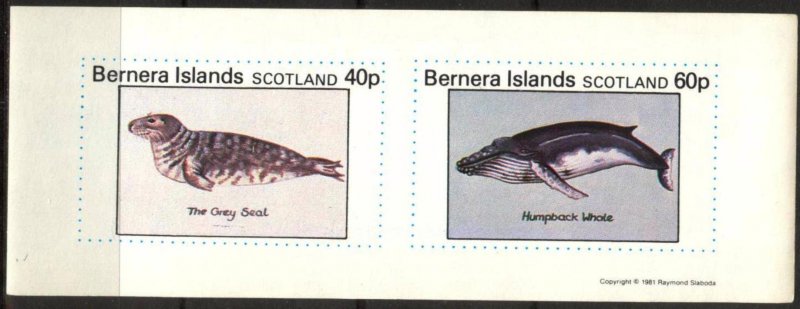 {B154} Bernera Scotland Seals Whales  Sh.2 Imperf. MNH Cinderella !!