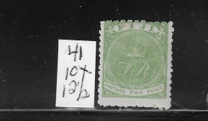 FIJI SCOTT #41 1878-90 2P (GREEN) MINT LIGHT HINGED