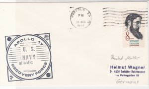 United States 1972 Apollo17 US Navy Mark Sydney Lanier Poet Stamp Cover ref22793