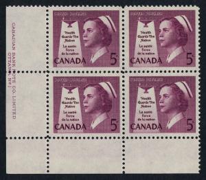 Canada 380 BL Plate Block MNH Nurse