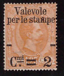 ITALY Scott 62 Mint Hinged, MH* light vertical crease