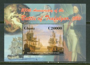 GHANA  200th ANNIVERSARY OF THE BATTLE OF TRAFALGAR SOUVENIR SHEET  MINT NH