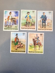 Stamps Central African Republic Scott #C139-43 nh