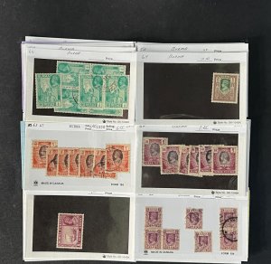 Burma Stamp Collection on Dealer Cards $494 Catalog Value ZAYIX 0825CB14567