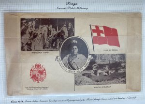 1918 Nukualofa Tonga Toga Souvenir Cover Queen Salote Cachet