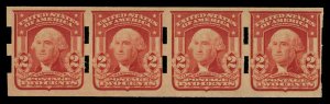 United States #320Ad Mint nh fine to very fine  strip of 4 Cat$750 1906, 2¢ ...