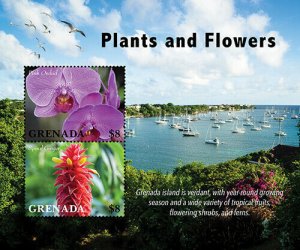 2020/11- GRENADA - PLANTES AND FLOWERS      2V complet set    MNH ** T