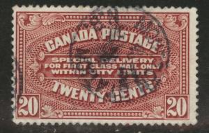 CANADA Scott E2 used Express mail stamp 1922 CV$9 