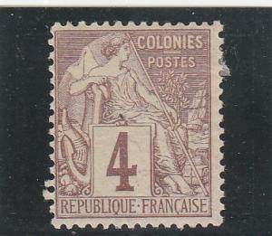 French Colonies  Scott#  48  MH  (1881 Commerce)