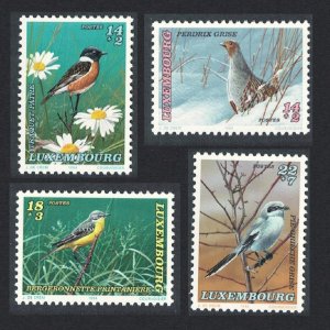 Luxembourg Stonecat Partridge Wagtail Shrike Birds 4v 1994 MNH SG#1383-1386