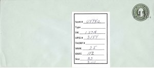 Scott# U498a  Die 127    UPSS#3154  US envelope.