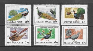 BIRDS - HUNGARY #2471-6  MNH