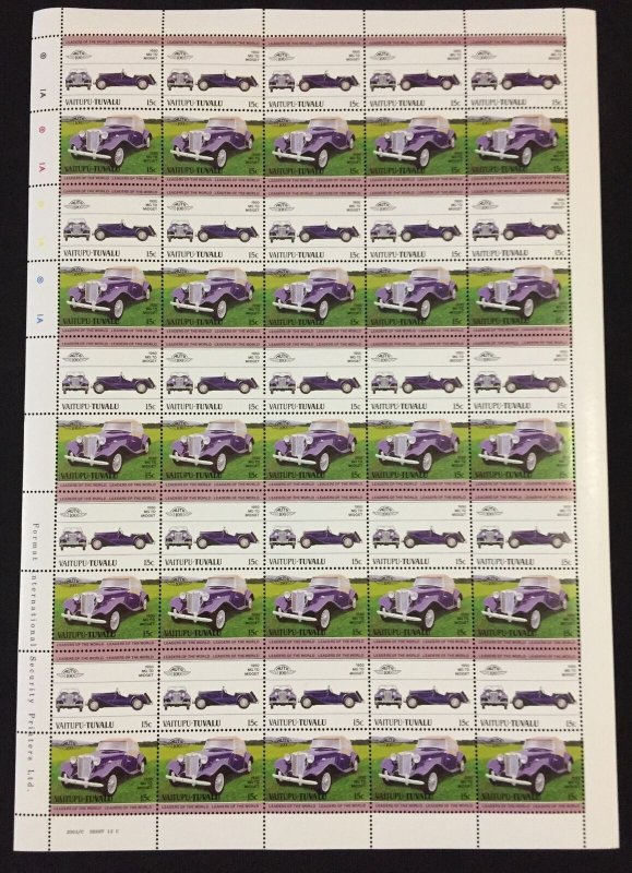 TUVALU Cars Automobiles Sheets x 8 MNH(400 Stamps)(BLK32) 