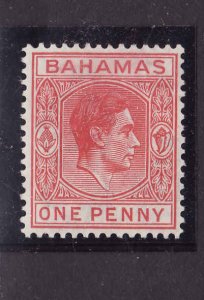 Bahamas-Sc #101-unused,hinged KGVI-1p carmine definitive-1938-46