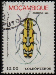 Mozambique 584 - Cto - 10e Longhorn Beetle, different (Yellow) (1978) (cv $0.55)