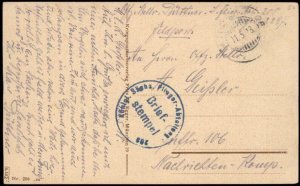 Germany WWI Air Force Sachsen Flieger Abteilung 208 Feldpost PC Cover G68295