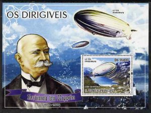 St. Thomas & Prince MNH S/S Airship Hindenburg 2008