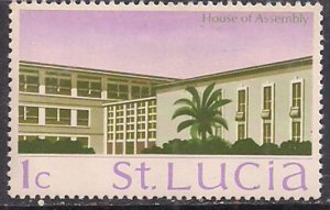 St Lucia 1970 -73 QE2 1c House Assembly MLH SG 276 ( G1282 )