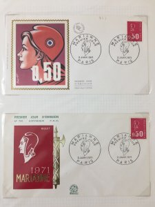 France 1967 MNH Used Art Marianne (Apx 110+) Covers Silks(60+)1.6kg( GM1757)