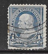 US # 247 1c Franklin, blue. (U)  CV $4.00