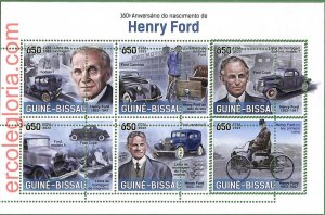 B1517 - GUINE-BISSAU - ERROR MISPERF Stamp Sheet - 2023 - Henry Ford-