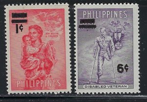 Philippines 648-49 MNH 1959 Surchages