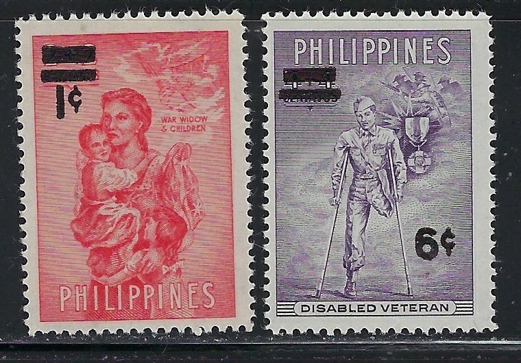 Philippines 648-49 MNH 1959 Surcharges