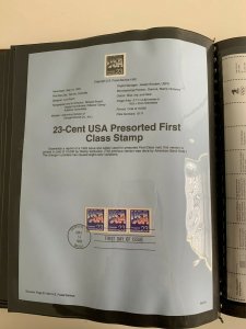 USPS Souvenir Page Scott , 1993 23c USA presorted first class stamps