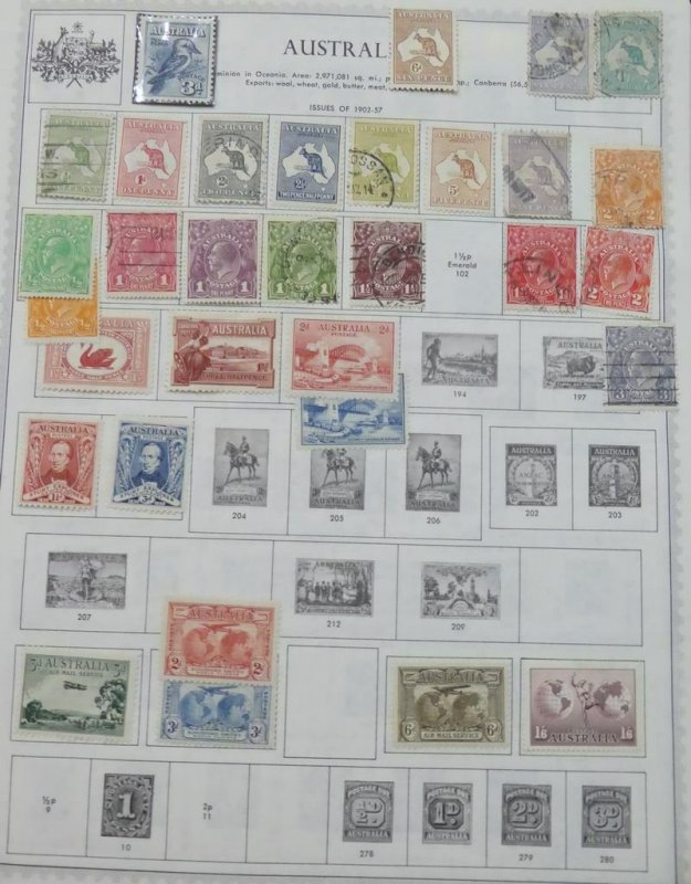 EDW1949SELL : AUSTRALIA Interesting Mint & Used collection on album pages.
