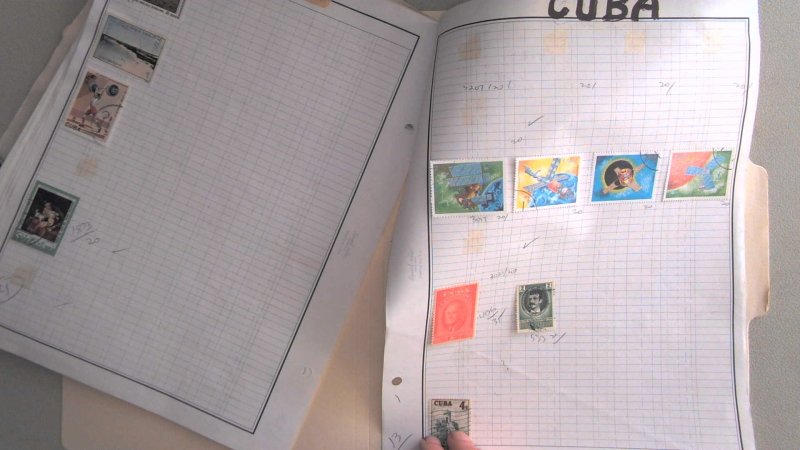 CUBA COLLECTION ON STOCK SHEET, MINT/USED